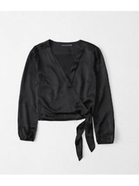 Abercrombie Women’s Black Tie Waist Top